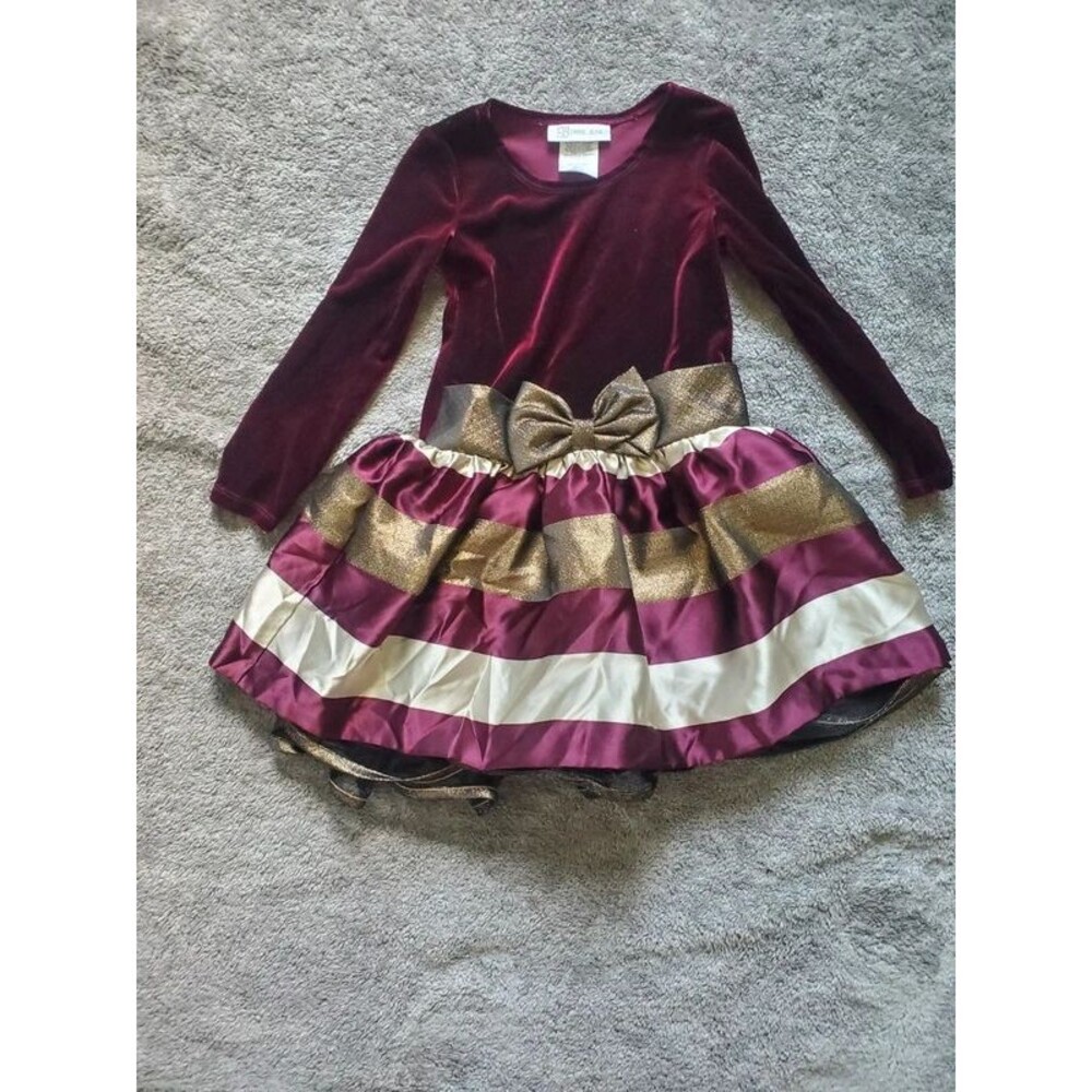 Girls 4T Long Sleeve Velour Top Fancy Dress